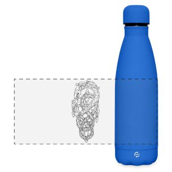 Wikinger-Schlange - Matte Panorama Isolierflasche 500 ml - Königsblau - Vorne