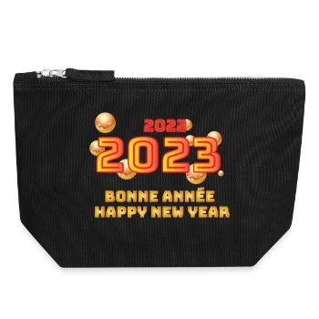 The New Year 2023 - Canvas Zip Pouch 18 x 19 cm - black - Front