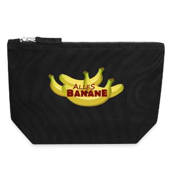 ALL BANANA - Canvas Zip Pouch 18 x 19 cm - black - Front