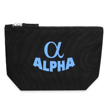 ALPHA - Canvas Zip Pouch 18 x 19 cm - black - Front