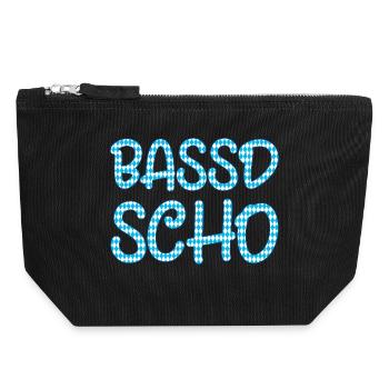 Bassd scho - Canvas Reißverschluss-Täschchen (18 x 19 cm) - Schwarz - Vorne