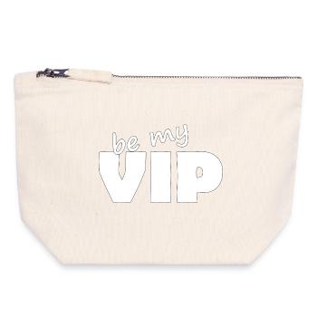 BE MY VIP - Canvas Zip Pouch 18 x 19 cm - nature - Front