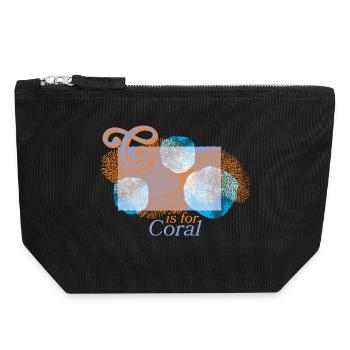 Coral magic in focus - Canvas Zip Pouch 18 x 19 cm - black - Front