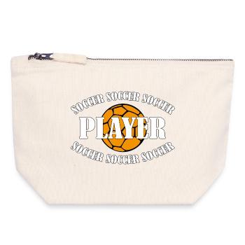 Soccer Player - Canvas Zip Pouch 18 x 19 cm - nature - Front