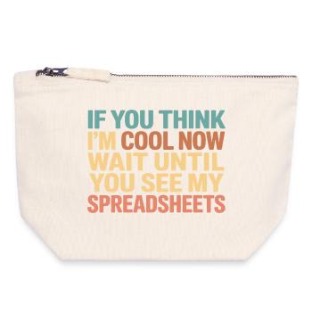 Lustige Tabellenkalkulationsdesigns für versicherungsmathematische Statistiker - Canvas Reißverschluss-Täschchen (18 x 19 cm) - Naturweiß - Vorne
