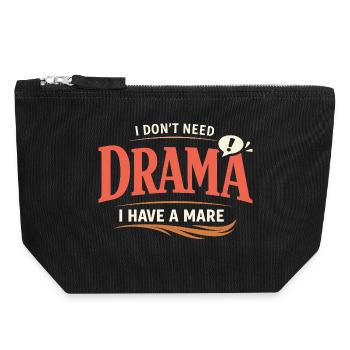 Horse Mood Humor Experienced Horse Owner - Canvas Zip Pouch 18 x 19 cm - black - Front