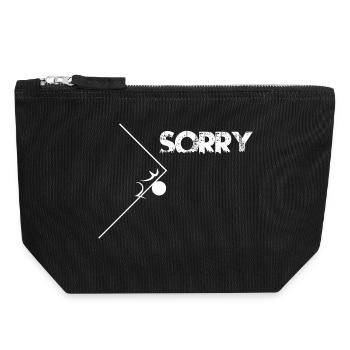 Sorry! Perfekter Kantentreffer - Canvas Reißverschluss-Täschchen (18 x 19 cm) - Schwarz - Vorne