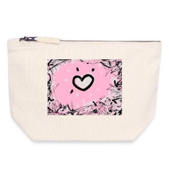 Keep Out - Canvas Zip Pouch 18 x 19 cm - nature - Front