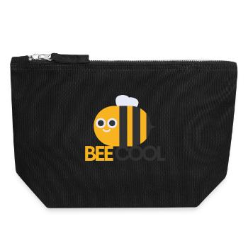 Bee Cool Chef Bee - Canvas Zip Pouch 18 x 19 cm - black - Front