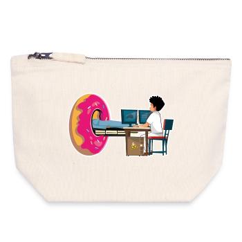 Gift Manip Radio Scanner Irm Donut Radiology - Canvas Zip Pouch 18 x 19 cm - nature - Front