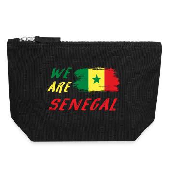 Nous sommes le Sénégal - Pochette zippée en toile 18 x 19 cm - noir - Devant