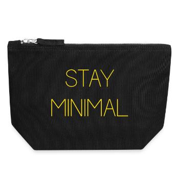 Stay Minimal - Canvas Zip Pouch 18 x 19 cm - black - Front