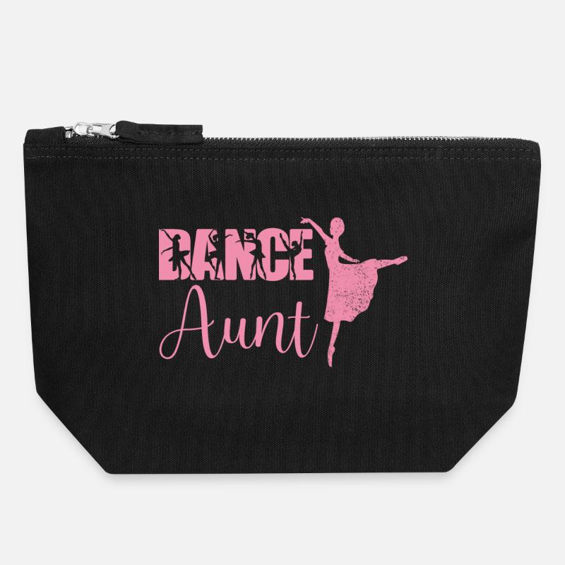 Dance Aunt Proud Dance Aunt Of Dancer Aunt Dancer - Canvas Zip Pouch 18 x 19 cm - black