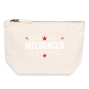 Influencer profession - Canvas Zip Pouch 18 x 19 cm - nature - Front