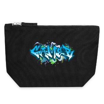 Gamer - Pochette zippée en toile 18 x 19 cm - noir - Devant