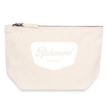 Richmond Virginia Script Emblem - Canvas Zip Pouch 18 x 19 cm - nature - Front