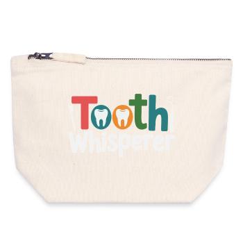 Dental Technician Precision Work  - Canvas Zip Pouch 18 x 19 cm - nature - Front