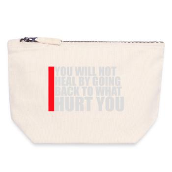 You Will Not Heal Healing Pain Let Go New - Canvas Zip Pouch 18 x 19 cm - nature - Front
