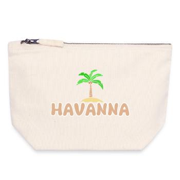 Geschenk für Havanna - Canvas Reißverschluss-Täschchen (18 x 19 cm) - Naturweiß - Vorne