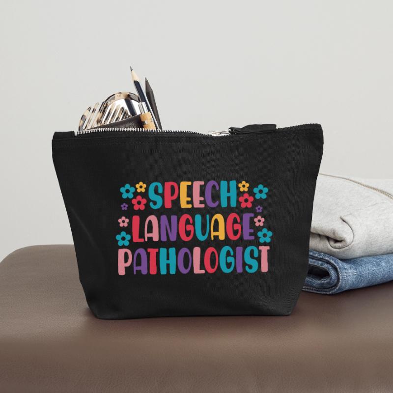 Speech Language Pathologist SLP Canvas Zip Pouch 18 x 19 cm