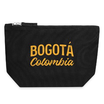 Bogotá Kolumbien Script-Logo - Canvas Reißverschluss-Täschchen (18 x 19 cm) - Schwarz - Vorne