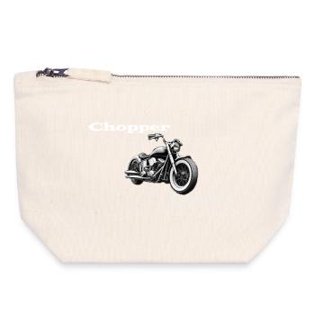 Chopper Lover white - Canvas Zip Pouch 18 x 19 cm - nature - Front