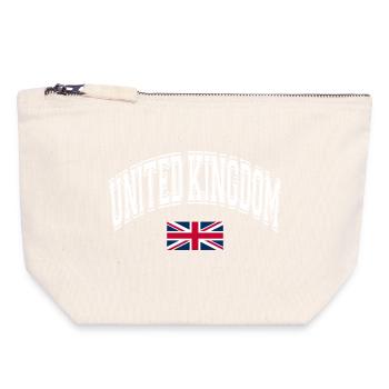 United Kingdom Flagge - Canvas Reißverschluss-Täschchen (18 x 19 cm) - Naturweiß - Vorne