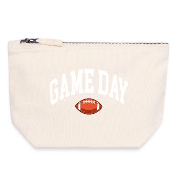 Game Day Football Fan - Canvas Zip Pouch 18 x 19 cm - nature - Front