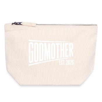 Godmother Est 2026 Bold Banner - Canvas Zip Pouch 18 x 19 cm - nature - Front