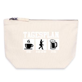 Postman DAILY SCHEDULE Parcel Deliverer Funny - Canvas Zip Pouch 18 x 19 cm - nature - Front