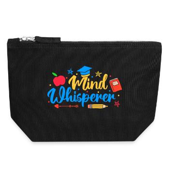 Pre K Teacher Mind Whisperer Kindergarten Teacher - Canvas Reißverschluss-Täschchen (18 x 19 cm) - Schwarz - Vorne