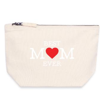 Best Mom Ever - Canvas Zip Pouch 18 x 19 cm - nature - Front