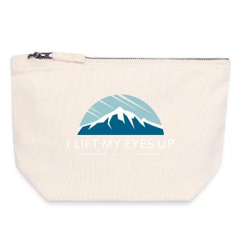 i lift my eyes up - psalm 121 - mountain - Canvas Zip Pouch 18 x 19 cm - nature - Front