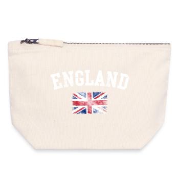 England-Ikone – Schwache britische Flagge - Canvas Reißverschluss-Täschchen (18 x 19 cm) - Naturweiß - Vorne