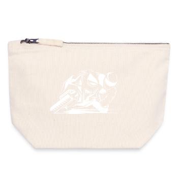 Motorcycle Symbol Race GP Sport Bike Symbol icon - Canvas Zip Pouch 18 x 19 cm - nature - Front
