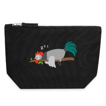 Rooster Chicken Rooster Chickens Roosters Pajamas Shirt - Canvas Zip Pouch 18 x 19 cm - black - Front