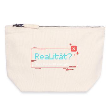 Reality? Not available for a short time - Canvas Zip Pouch 18 x 19 cm - nature - Front