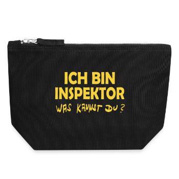 Beruf Inspektor - Canvas Reißverschluss-Täschchen (18 x 19 cm) - Schwarz - Vorne