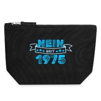 No 1975 - Canvas Zip Pouch 18 x 19 cm - black - Front
