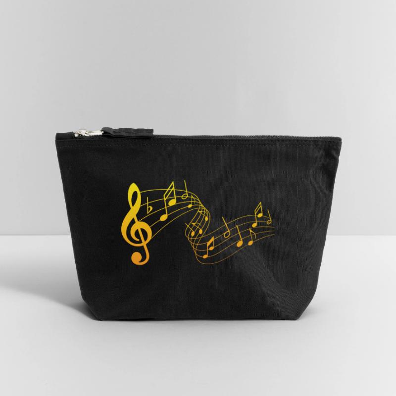 Musical notes Canvas Zip Pouch 18 x 19 cm