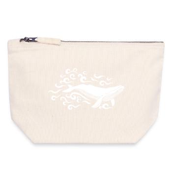 White whale - Canvas Zip Pouch 18 x 19 cm - nature - Front