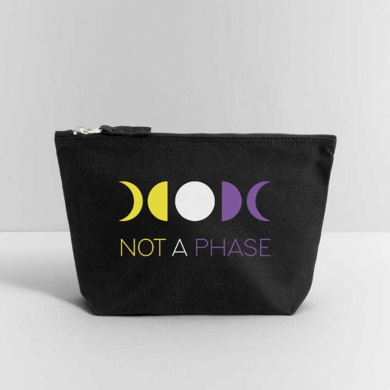 LGBTQ Pride Month - Not a Phase - Non-Binary Canvas Zip Pouch 18 x 19 cm