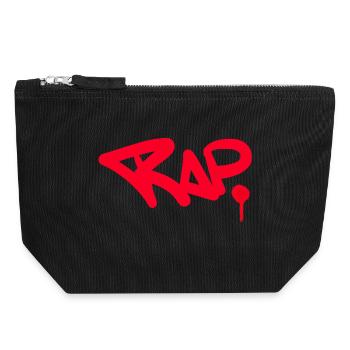 Conception de spray graffiti de rap pour fans - Pochette zippée en toile 18 x 19 cm - noir - Devant
