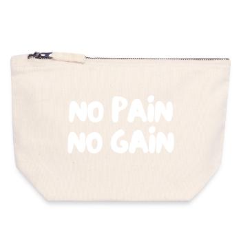 No pain no gain - Canvas Zip Pouch 18 x 19 cm - nature - Front