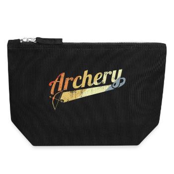 Archery - Canvas Zip Pouch 18 x 19 cm - black - Front