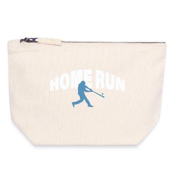 HOME RUN - Canvas Reißverschluss-Täschchen (18 x 19 cm) - Naturweiß - Vorne