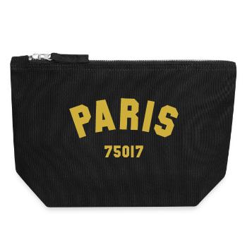 17e arrondissement de PARIS - Pochette zippée en toile 18 x 19 cm - noir - Devant