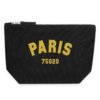 20e arrondissement de PARIS - Pochette zippée en toile 18 x 19 cm - noir - Devant