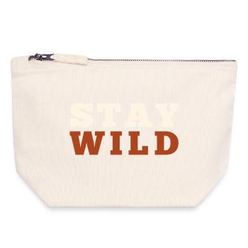 Stay Wild - Canvas Zip Pouch 18 x 19 cm - nature - Front