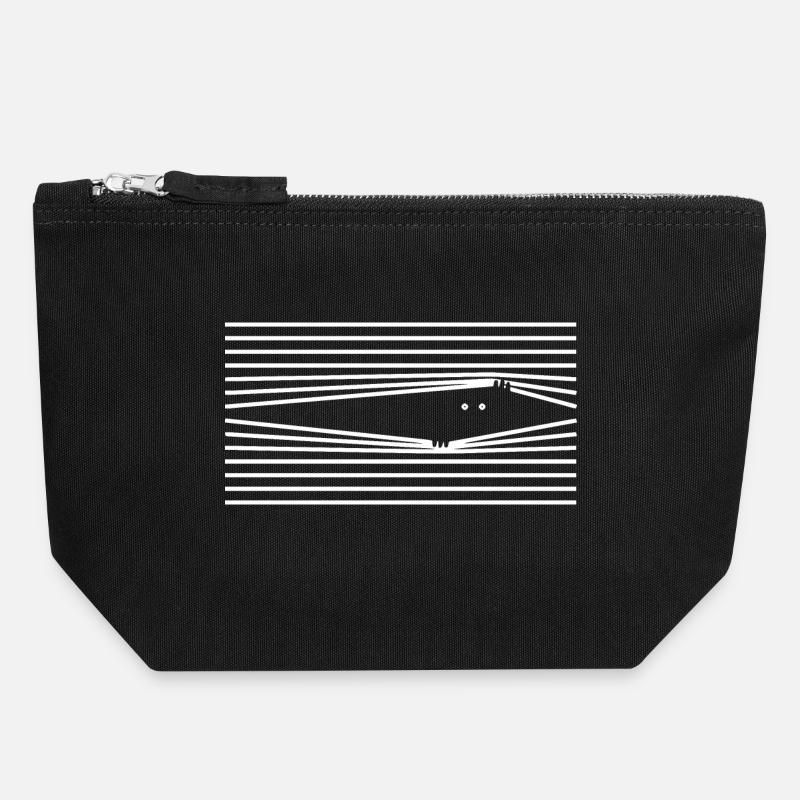 observed - Canvas Zip Pouch 18 x 19 cm - black